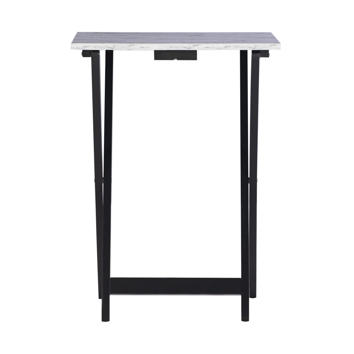 Tray Table Set, 15.75"D x 18.9"W x 26.38"H, White