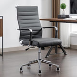 Office Desk Chair Leather, Conference Room Chairs with Wheels, Executive Modern