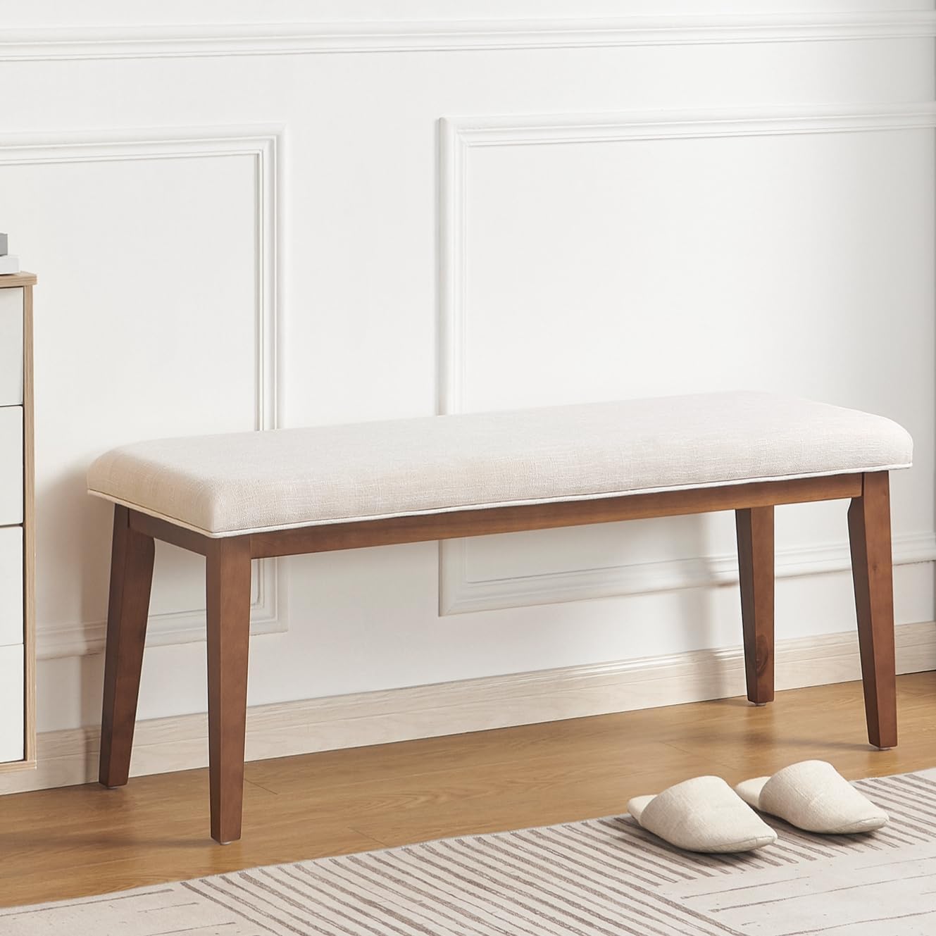 Upholstered Bench for Bedroom End of Bed,42.5-inch Entryway Bench
