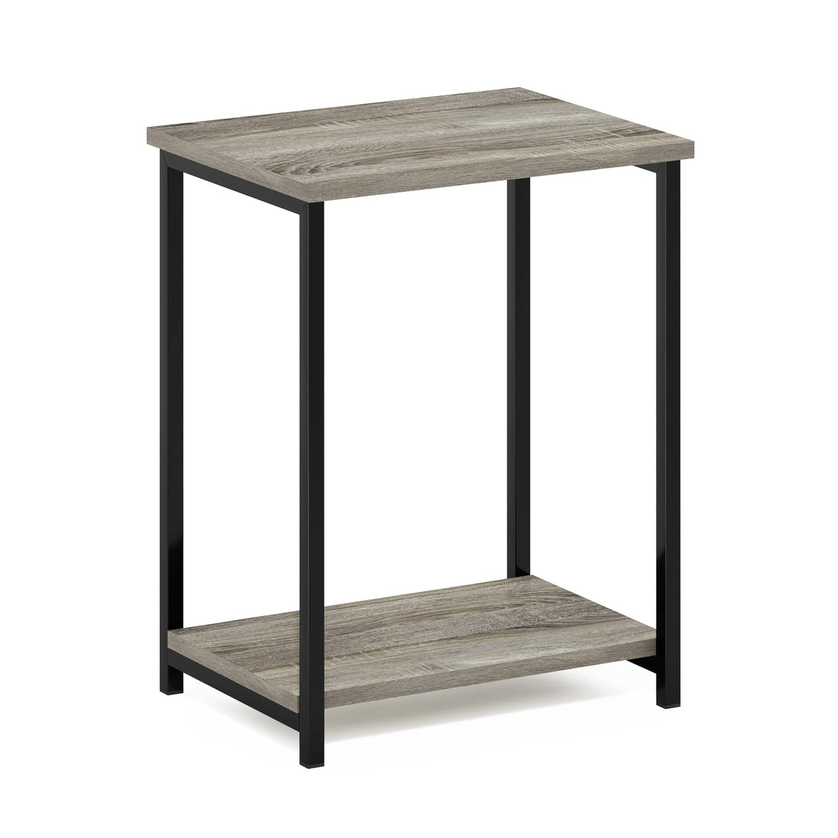 Simplistic Metal Frame End Table, 1-Pack, French Oak