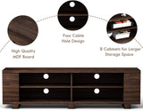 Wood TV Television Stands, Large, Walnut