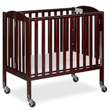 3-in-1 Folding Portable Crib, Cherry, Large