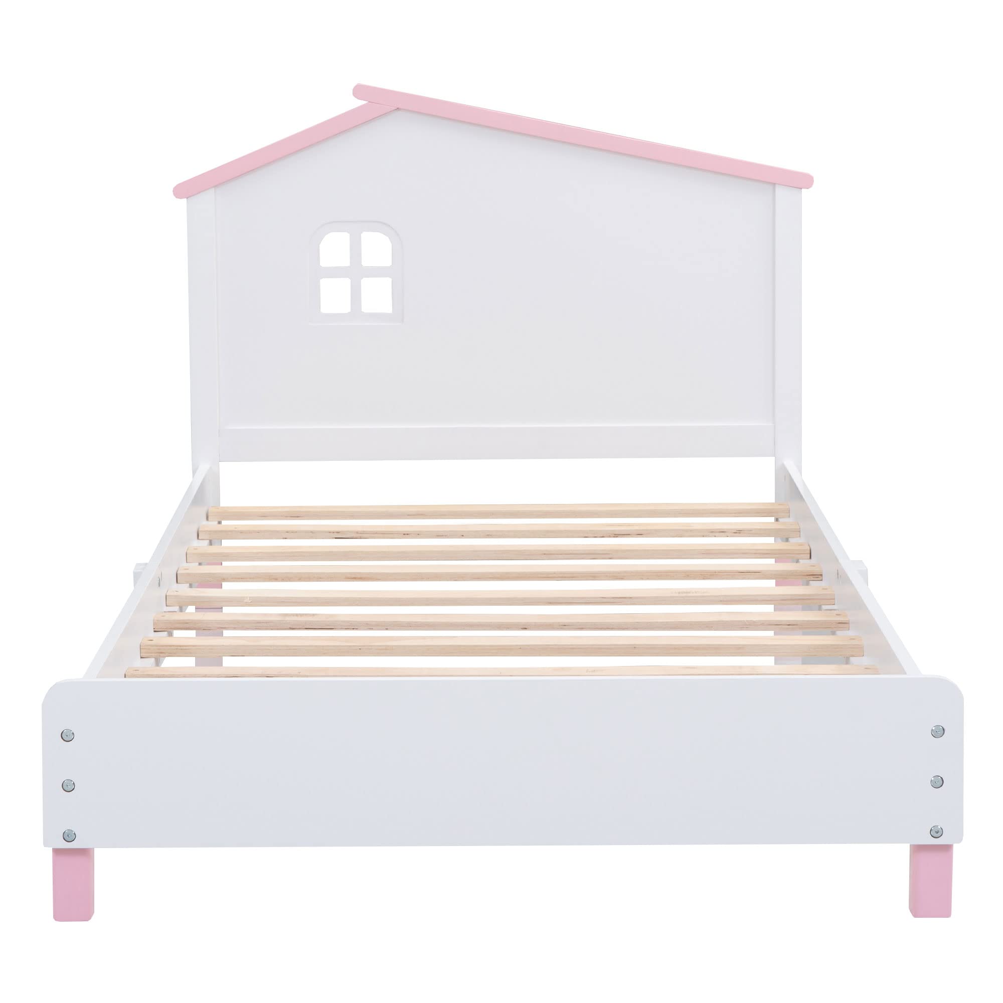 3 Pieces Bedroom Sets Twin Size Platform Bed with Nightstand and Storage Dresser