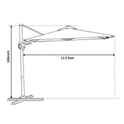 and Flame&Shade Patio Umbrella, 9x11.5ft Rectangular Outdoor Umbrella