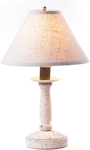 Irvin's Country Tinware Butcher's Lamp in Americana White with Shade