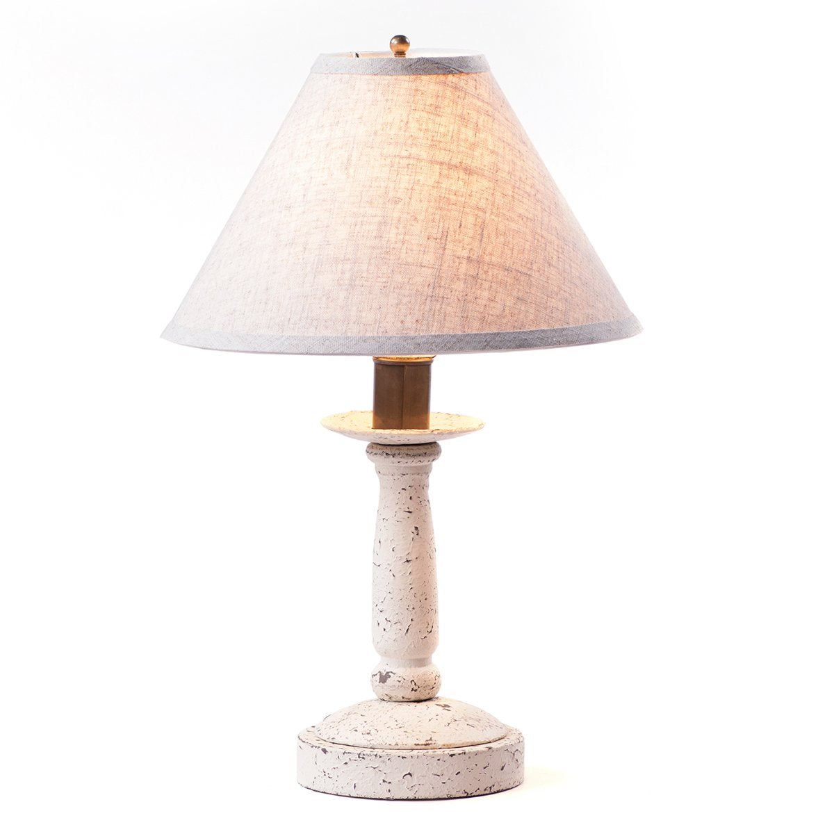 Irvin's Country Tinware Butcher's Lamp in Americana White with Shade