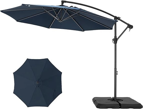 10 ft Cantilever Patio Umbrellas, Offset Hanging Outdoor Umbrella