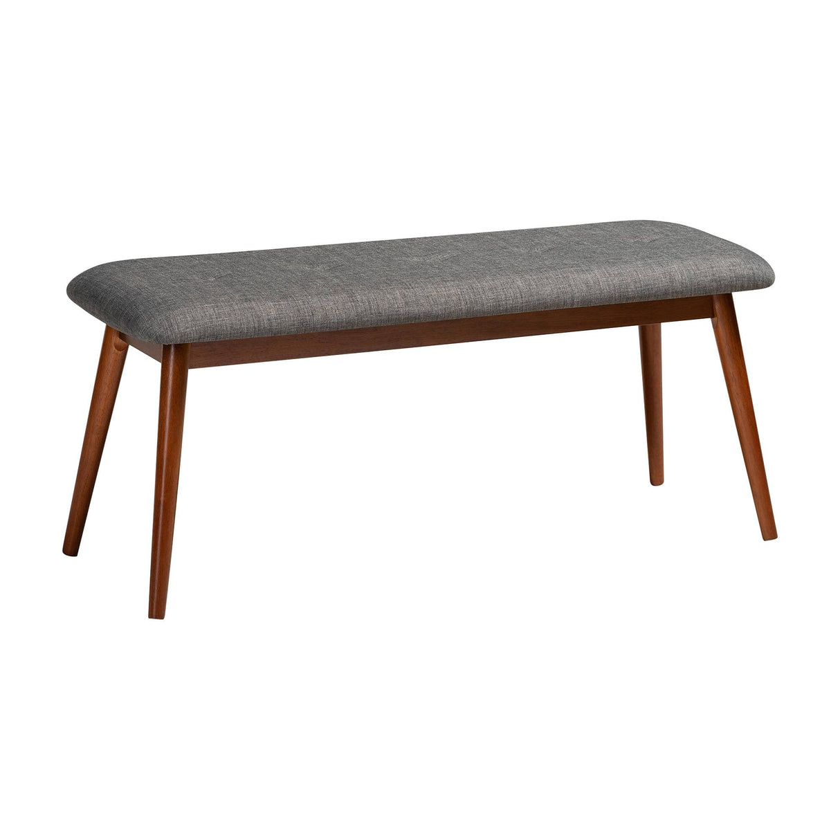 Flora II Dark Gray and Oak Dining Bench