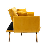 Velvet Couch, Tufted Loveseat Sofa with 2 Couch Pillows,Accent Sofa Recliner