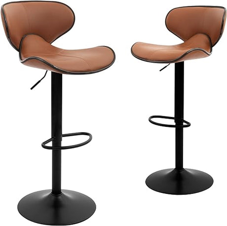 Stools Swivel Adjustable Barstool, Counter Height Chairs w/Backrest