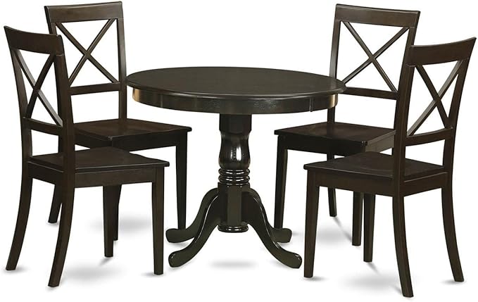 ANBO5-CAP-W Antique 5 Piece Kitchen Set for 4 Includes a Round Dining Room