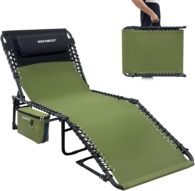 Outdoor with Insulated Cooler Bag Portable for Outside Patio Chaise Lounge Chair 5