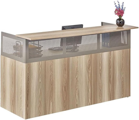 Modern Reception Desk with Counter Front Desk Retail Checkout Counter Office Lobby