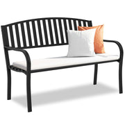 Outdoor Bench Garden Bench, Weatherproof Anti-Rust Heavy-Duty Outside Benches