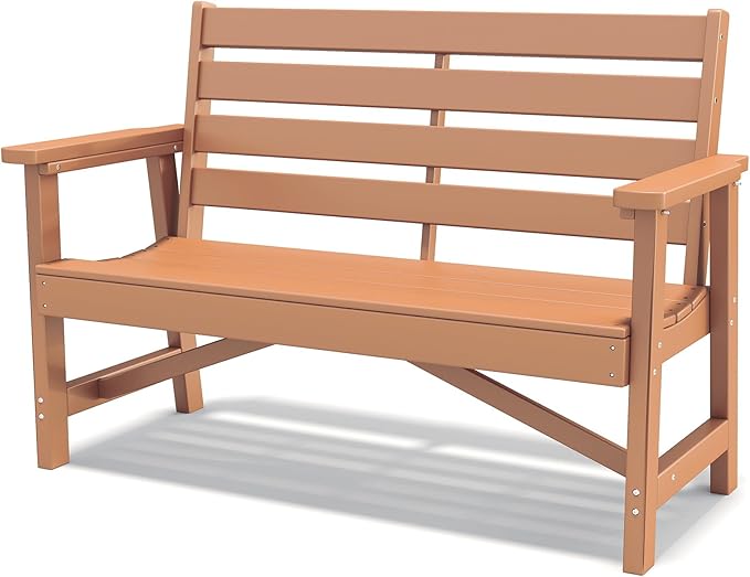 Outdoor Bench | HDPE Plastic | Garden Benches | All Weather | for Outdoors Patio