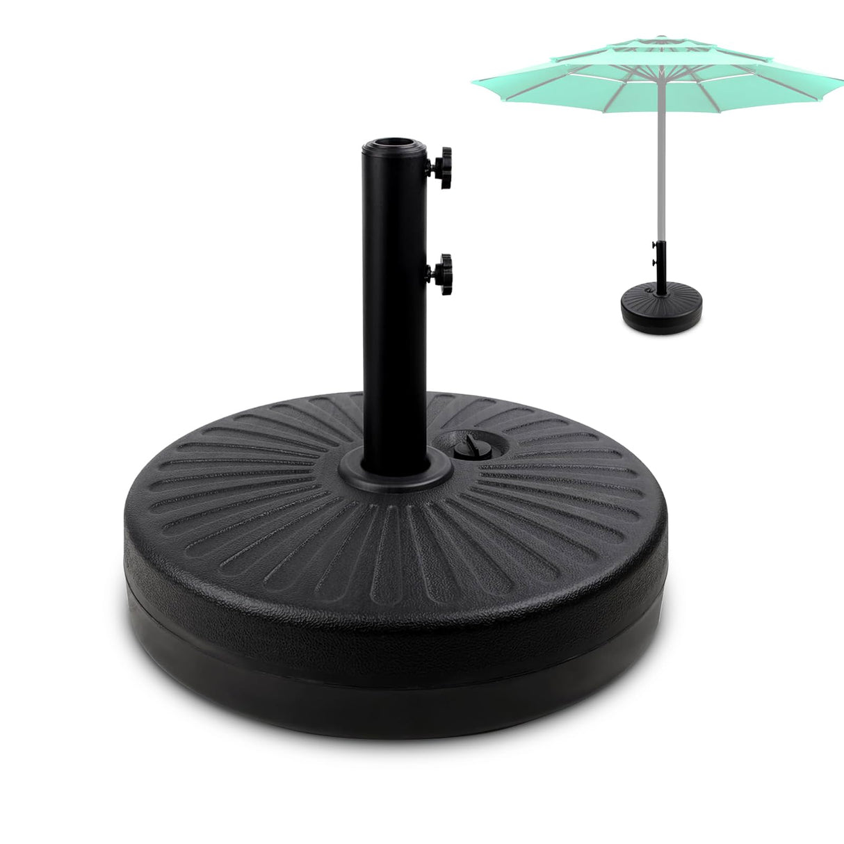 Outdoor Umbrella Base Stand, Water/Sand Filled Patio Umbrella Stand