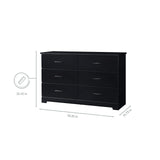 Brookside 6 Drawer Double Dresser