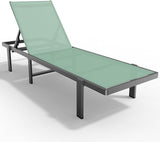 Outdoor Lounge Chair, Tanning Chaise Lounge with Adjustable 0-60° Backrest