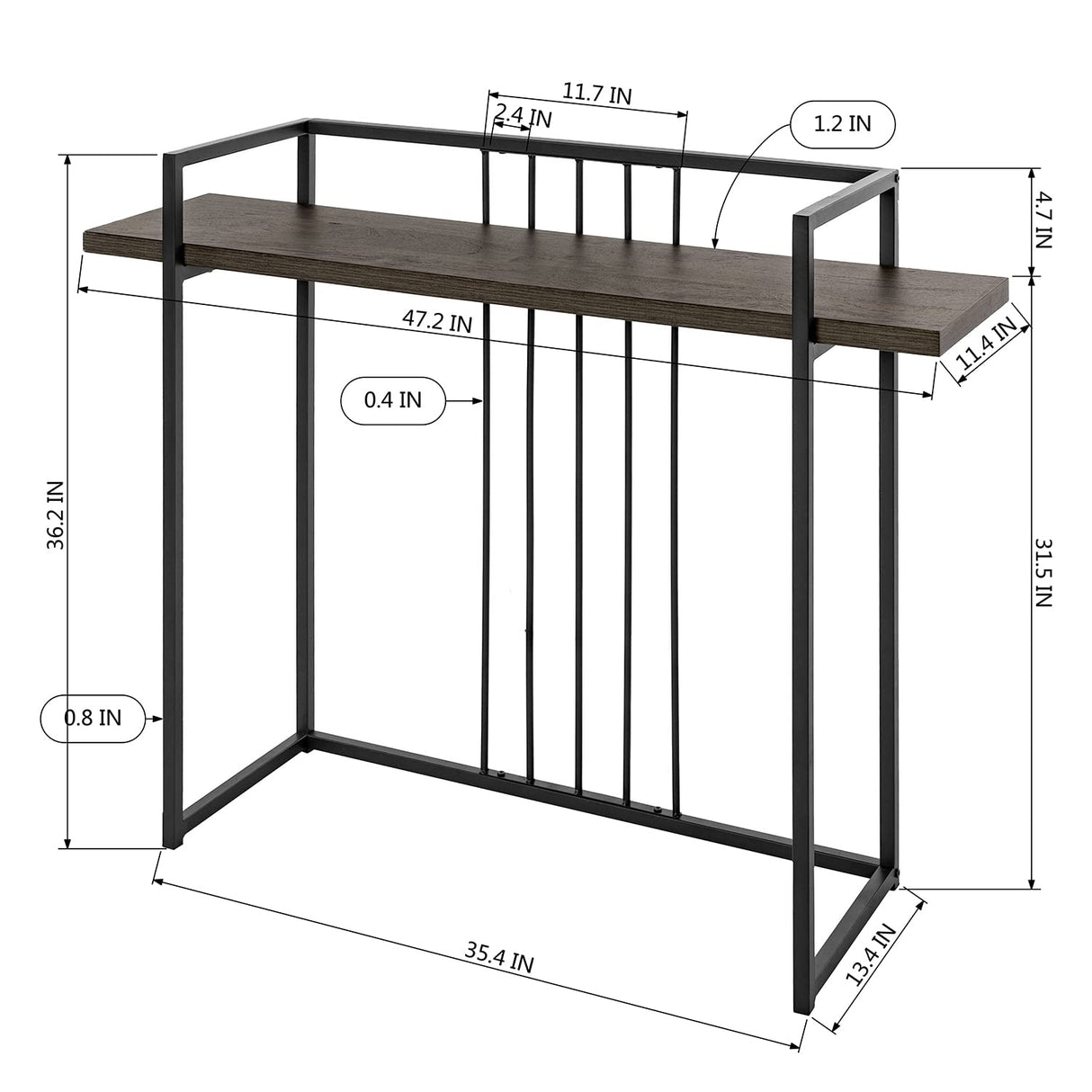 35.4", MDF Sofa Entrance Table for Entryway, Hallway, Living Room,