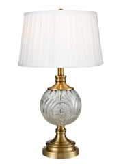 SGT16158F Mitre 24% Lead Crystal Table Lamp, Antique Bronze