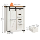 Bathroom Floor Cabinet, Farmhouse Storage Cabinet, Space-Saving Bathroom Cabinet