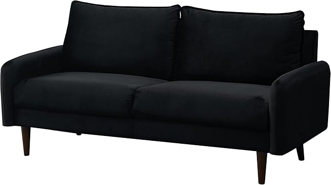 Loveseat Mid-Century Modern Sofa Tufted Couch with Wooden Legs for Living Room - Ginger