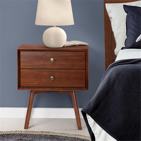 Mid Century Modern Wood Nightstand Side Table Bedroom Storage Drawer Bedside End Table