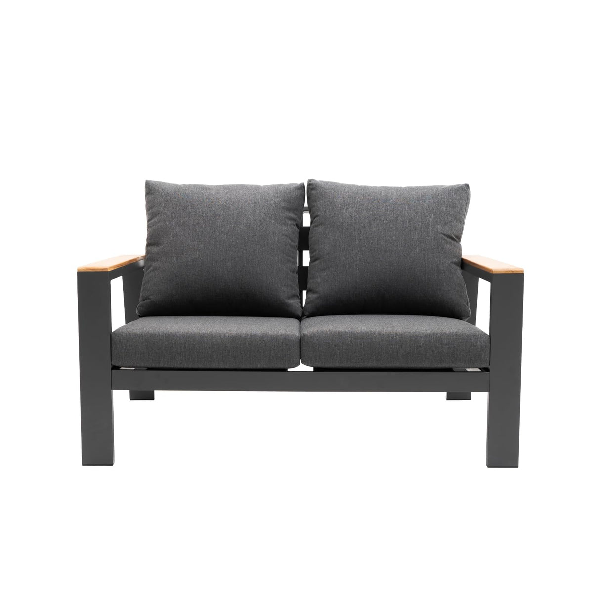 Outdoor Loveseat Sofa All-Weather Patio Sofa Couch High Back 2 Seater