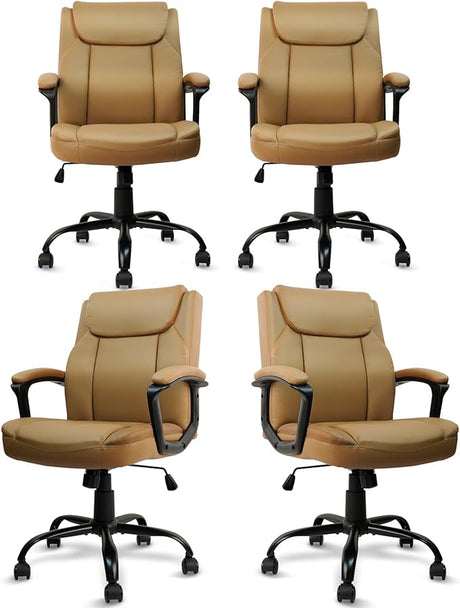 Office Computer Desk Chair Executive Mid Back Chair Comfortable Ergonomic Managerial