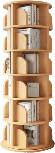 Rotating Bookshelf,Corner Bookshelf Wooden Bookcase by Creativity Corner Floor Standing