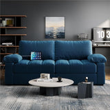 79" Velvet Couch, Comfy Sofa with Pocket Coils, Deep Seat