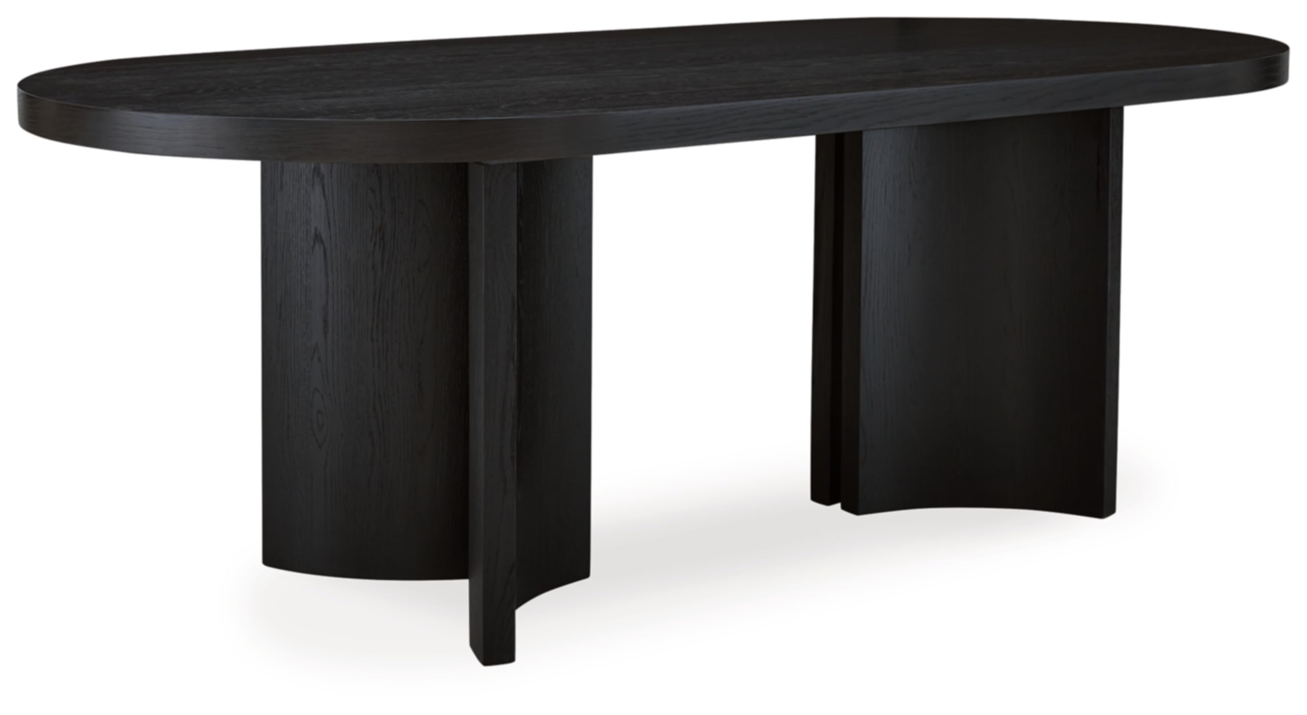 Rowanbeck Minimalist Dining Table for 8 People - Black
