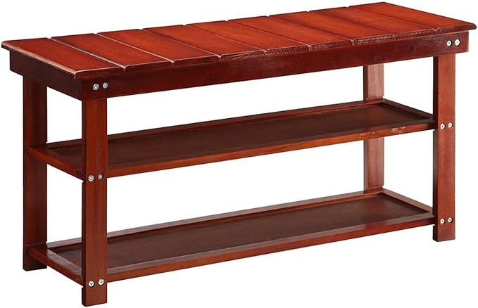 Oxford Utility Mudroom Bench, Red