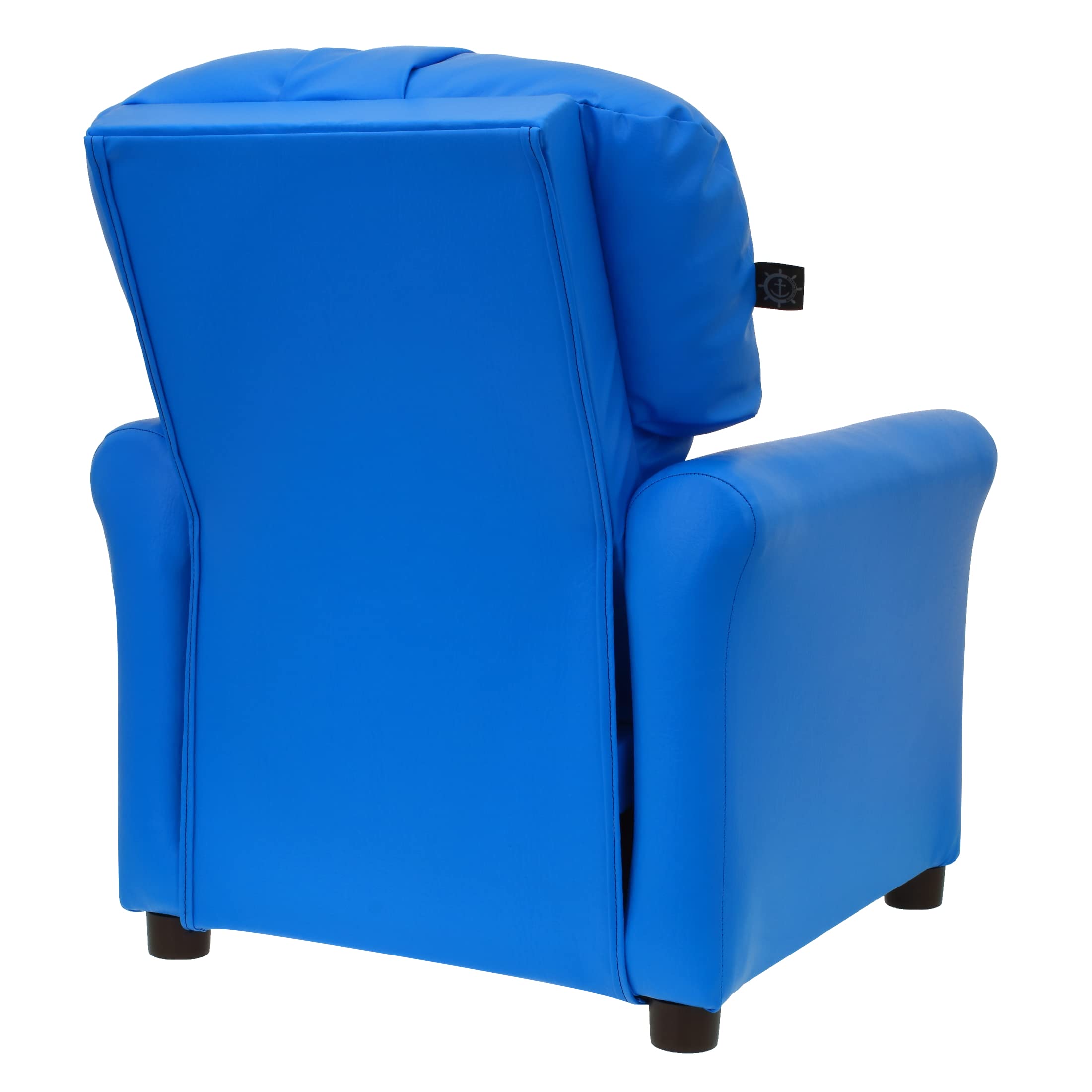 Traditional Kids Recliner, Toddler Ages 1-5 Years, Pu Faux Leather, Blue