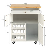 Kitchen Island Cart, Rolling Kitchen Trolley Cart