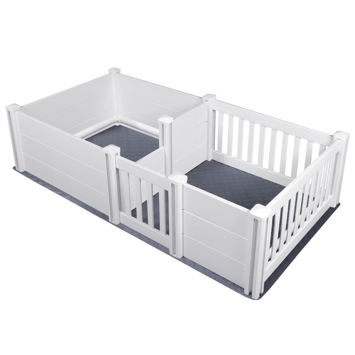 Whelping Box for Dogs - 2 Room Design with Pig Rails