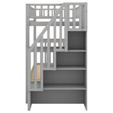 Bunk Beds, Bunk Beds Twin Over Twin Size, Twin Bunk Bed with Trundle