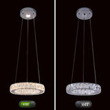 Small Crystal Chandeliers, Mini LED Chandelier with Dimmable and 3 Light Options,