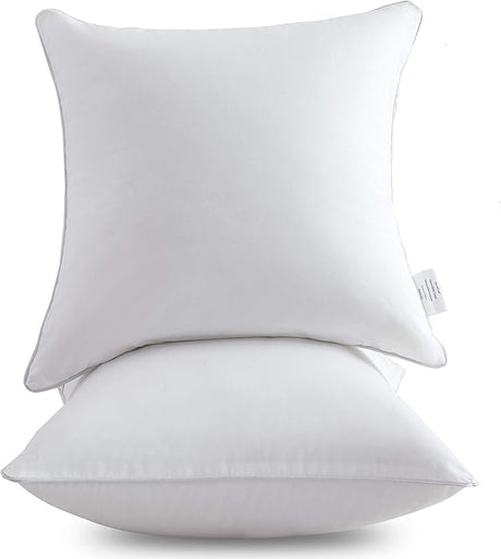 26 x 26 Pillow Inserts (Set of 2) - Throw Pillow Inserts with 100% Cotton Cover