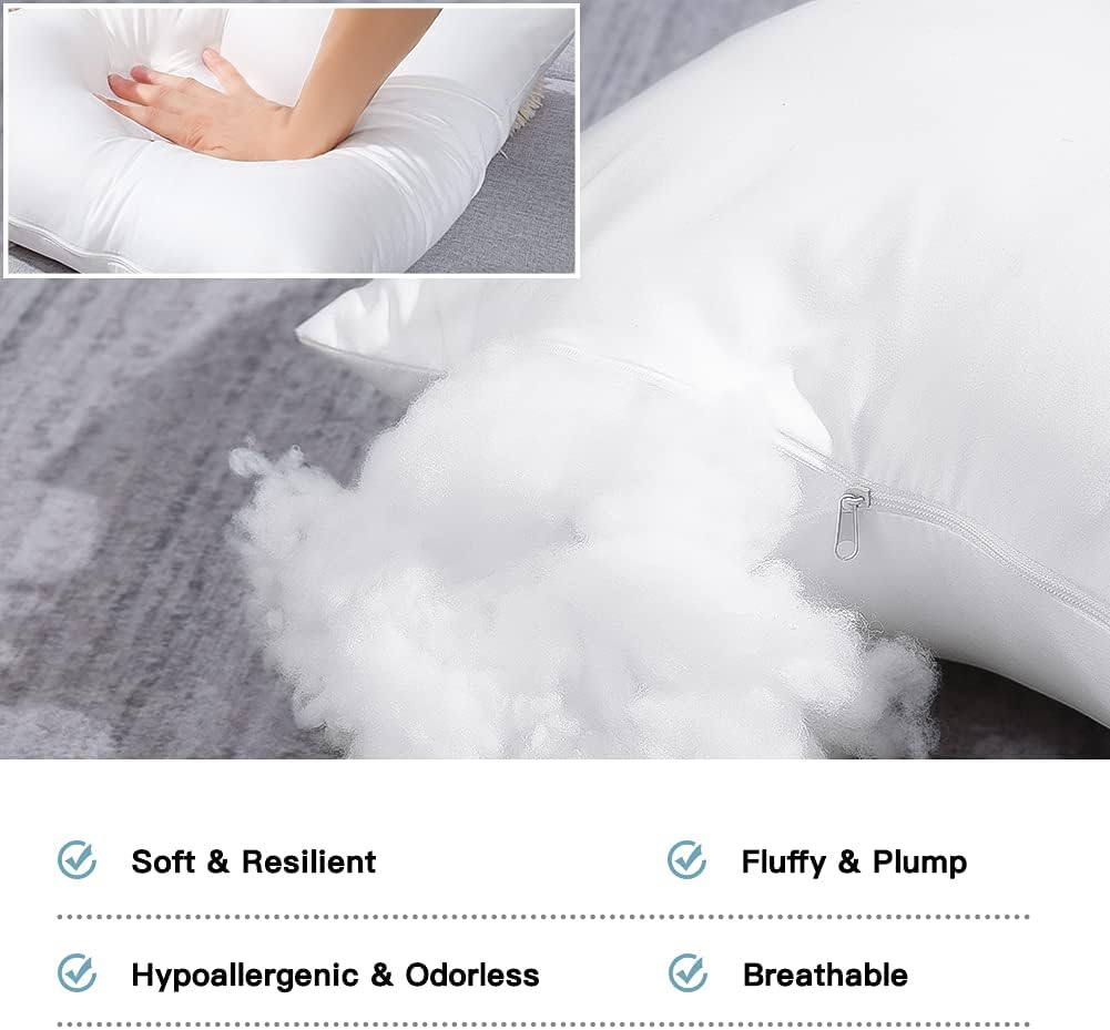 Outdoor Waterproof Throw Pillows Inserts, 18 x 18in Set of 4, Premium