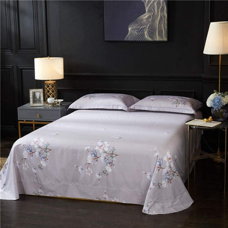 Elegant Floral Printed Bedding Set Luxury Cotton Quilt Cover Bedspread Set for Queen King