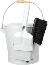 2.15 Gallon Black Ash Bucket and Fireplace Tool Set with Lid