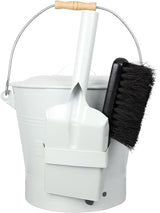 Mini Ash Bucket with Lid, Includes Fireplace Tools, Pail, Shovel and Broom