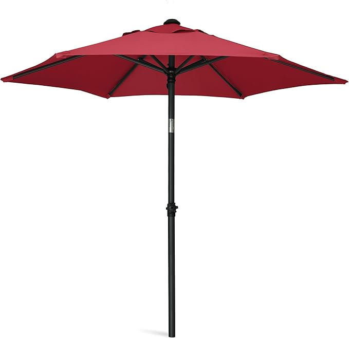 5.8ft Patio Umbrella Outdoor Table Umbrellas with Push Button Tilt