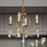 Lighting 6424-60 Chesterfield 4 Light Mini Chandelier, Antique White