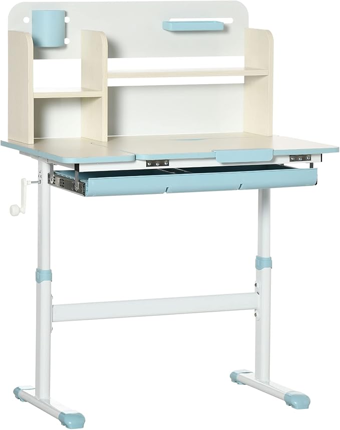 Wooden Kids Study Desk, Height Adjustable Children School Study Table