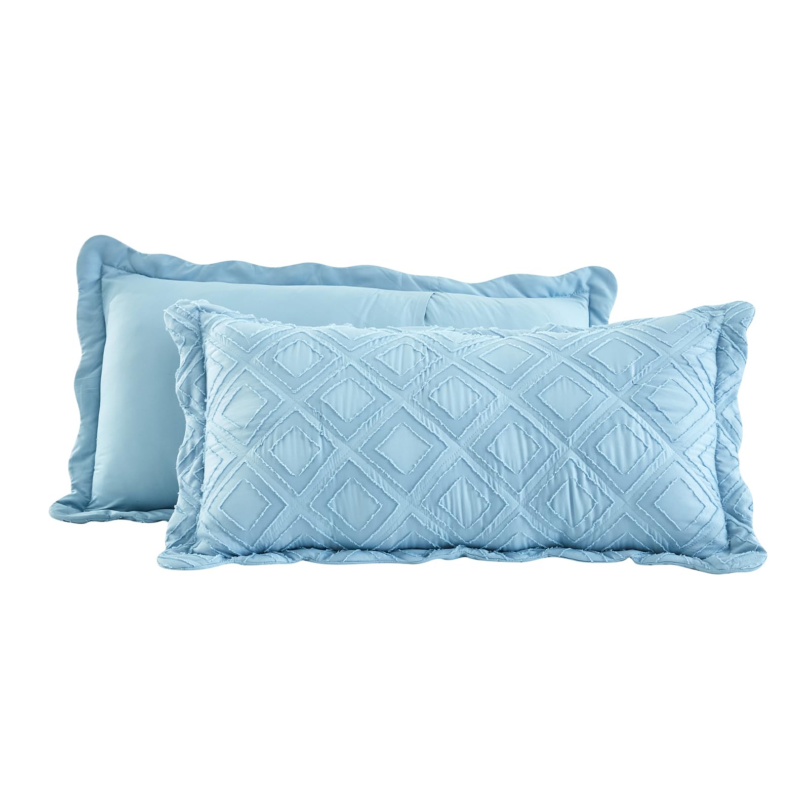 Oversized King Bedspread  Extra Wide, Jacquard Tufted Diamond Pattern