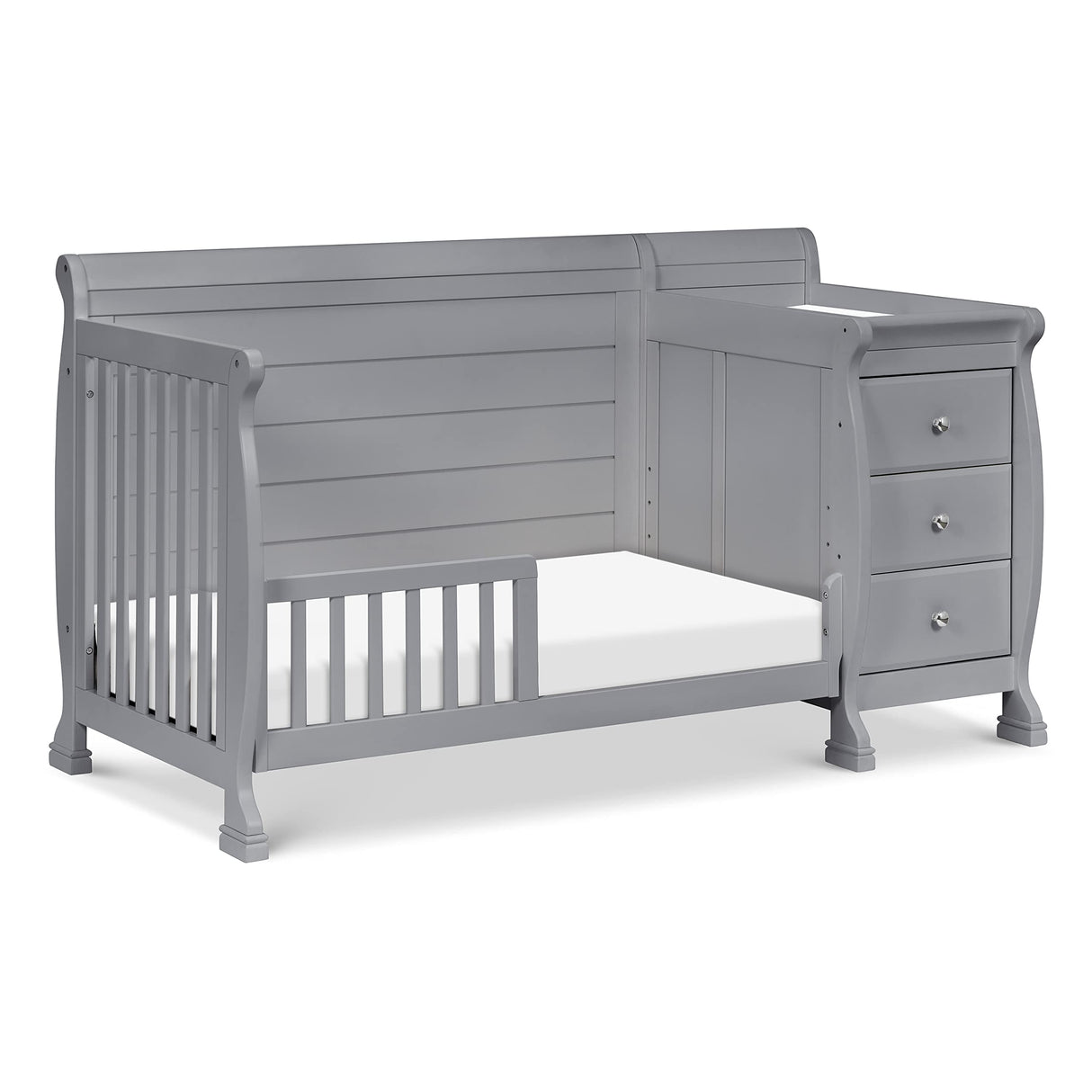 Kalani 4-in-1 Convertibe Crib and Changer Combo in Gray