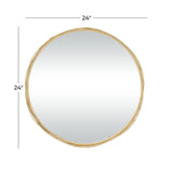 Metal Room Wall Mirror Entryway Mirror, Wall Mounted Mirror 24" x 3" x 24",