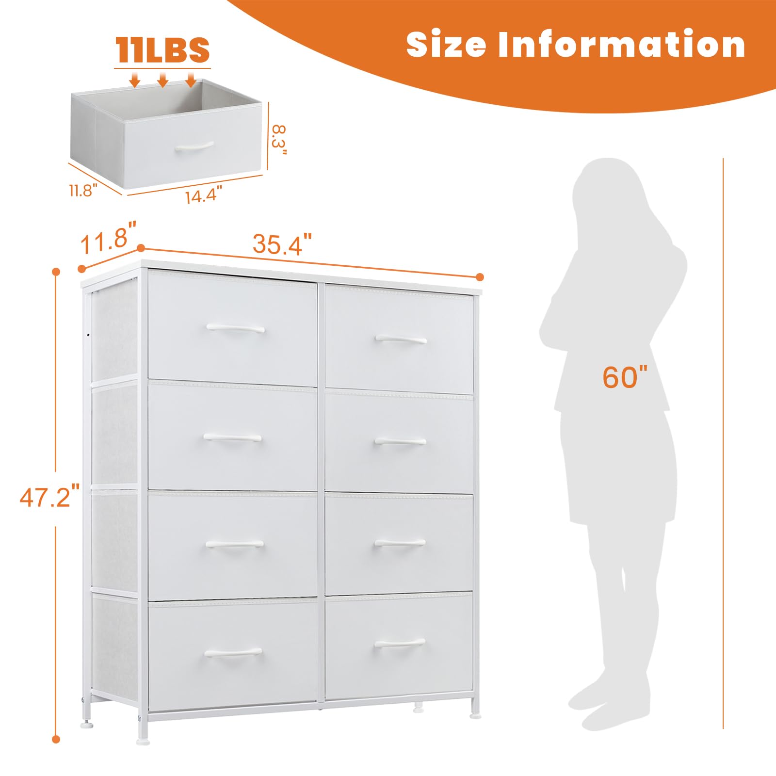 Dresser - Dresser for Bedroom Drawer Dresser Organizer Storage Drawers